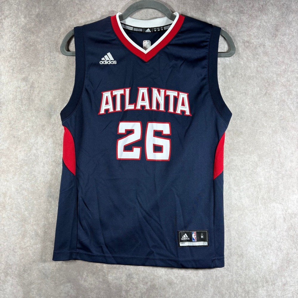 Adidas Kyle Korver‎ #26 Jersey Kids Medium Blue Atlanta Hawks Basketball NBA